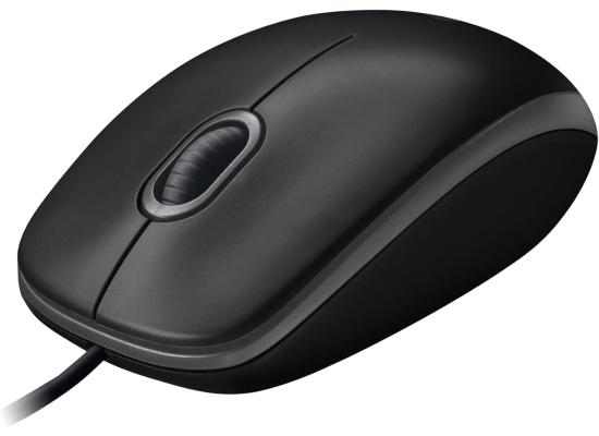 Logitech M100 Wired Optical USB Mouse Ambidextrous - Black